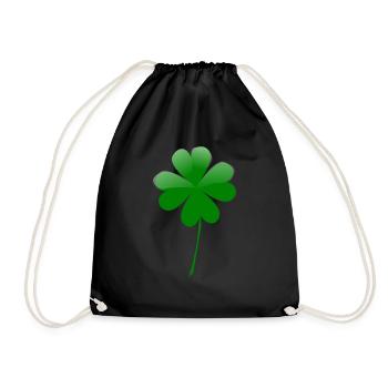 trèfle chance trèfle à quatre feuilles chance clover43 - Sac de sport léger - noir - Devant