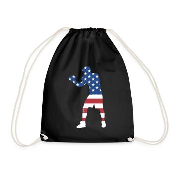 Sport Us Flag Boxing - Drawstring Bag - black - Front