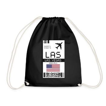 Bordkarte für Las Vegas, Nevada - Flughafen LAS - Turnbeutel - Schwarz - Vorne