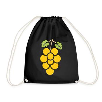 Grape - Drawstring Bag - black - Front