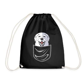 Chien des Pyrénées - Sac de sport léger - noir - Devant