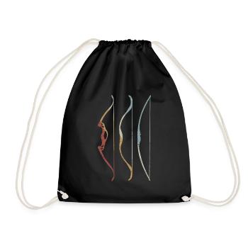 Archery Retro Style Vintage - Drawstring Bag - black - Front