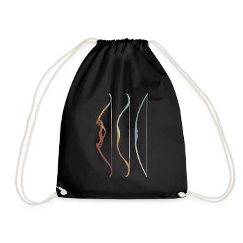 Archery Retro Style Vintage - Drawstring Bag - black - Front