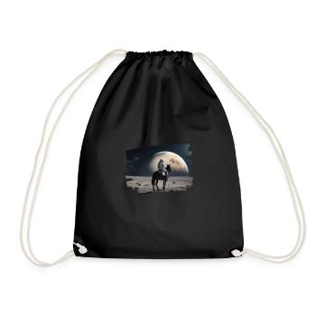 Astronaute à cheval dans l’espace - Sac de sport léger - noir - Devant