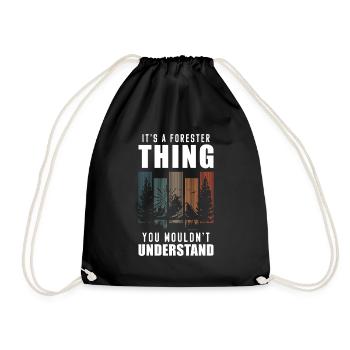 Forest Wild Forest Nature Conservation - Drawstring Bag - black - Front