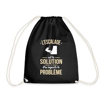 Escalade est la solution peu importe le problème - Sac de sport léger - noir - Devant