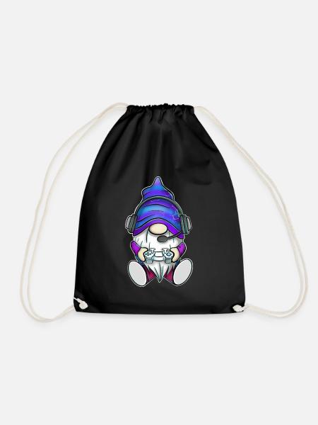 Gaming Gnome - Turnbeutel - Schwarz
