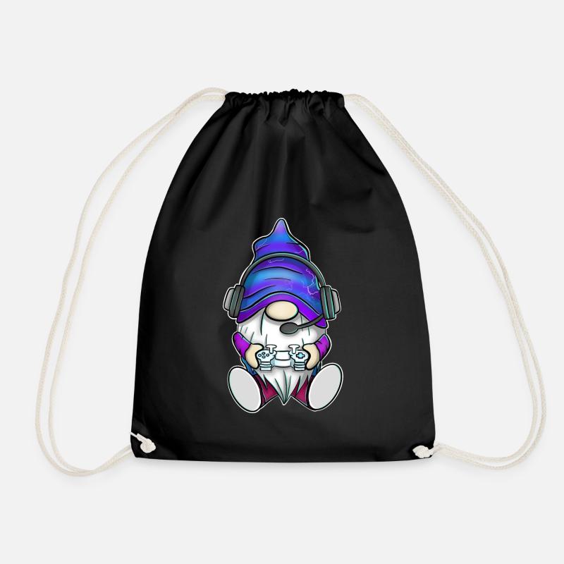 Gaming Gnome - Turnbeutel - Schwarz