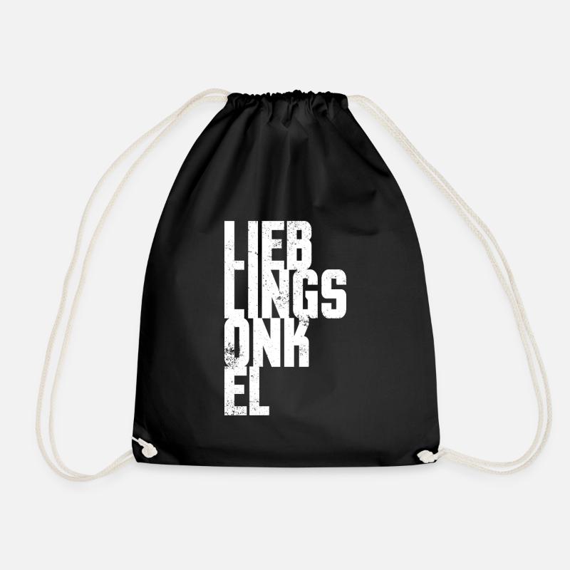 Lieblingsonkel - Geschenk bester Onkel - Turnbeutel - Schwarz