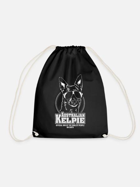 AUSTRALIAN KELPIE coolest people Wilsigns Hütehund - Turnbeutel - Schwarz