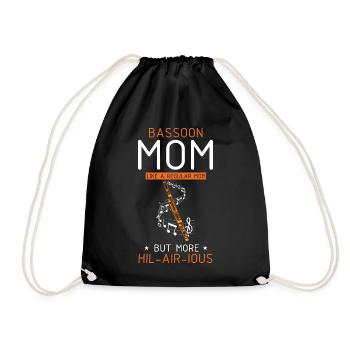 Bassoonist design for woodwind orchestra - Drawstring Bag - black - Front