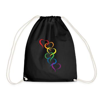 LGBT Cadeau sort Amis Pride Droits - Sac de sport léger - noir - Devant