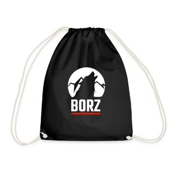 Chechen Borz Wolf Tschetschenien Tschetschene - Turnbeutel - Schwarz - Vorne