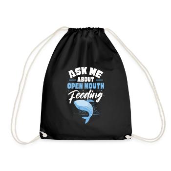 Ask Me About Open Mouth Feeding Humpback Blue - Turnbeutel - Schwarz - Vorne