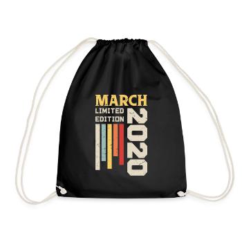 Mars 2020 - Cadeau anniversaire Mars 2020 Mars - Sac de sport léger - noir - Devant