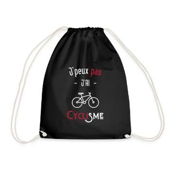 j'peux pas j'ai cyclisme - Sac de sport léger - noir - Devant