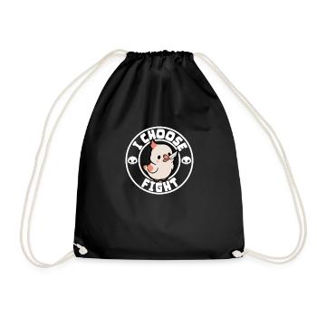 I choose fight - Drawstring Bag - black - Front