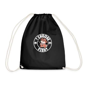 I choose fight - Drawstring Bag - black - Front