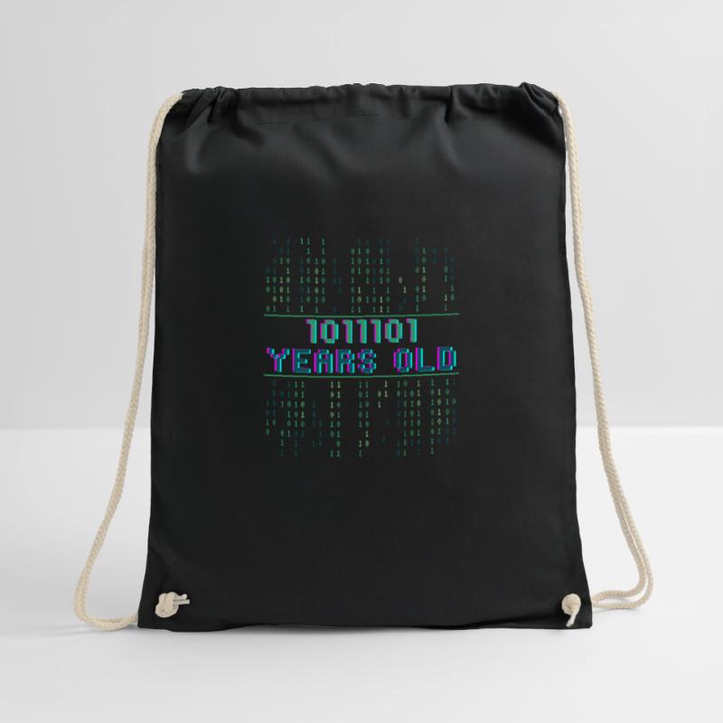 93rd Birthday 93 years old Binary Code Coder Drawstring Bag
