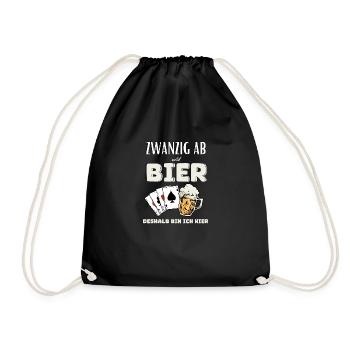 Twenty off and beer - Drawstring Bag - black - Front