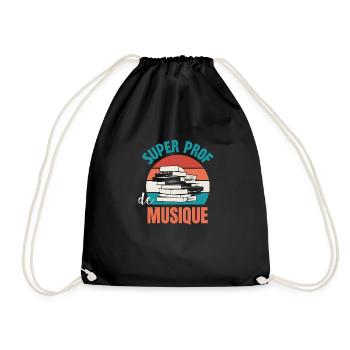 super prof de musique - Sac de sport léger - noir - Devant