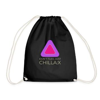Don‘t flex, just chillax - Turnbeutel - Schwarz - Vorne