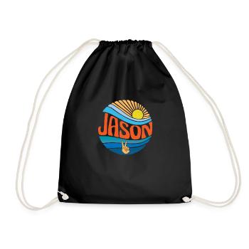 Jason Shirt Vintage Sunset Jason Groovy Tie Dye - Turnbeutel - Schwarz - Vorne