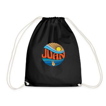 Juan Shirt Vintage Sunset Juan Groovy Tie Dye - Drawstring Bag - black - Front