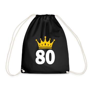 80 Krone 80e anniversaire 80 ans - Sac de sport léger - noir - Devant