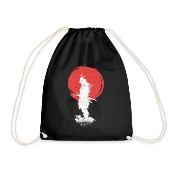 Samurai Design für Herren & Damen Geschenk Ronin - Turnbeutel - Schwarz - Vorne