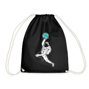 Astronauts -Basketball Players - Drawstring Bag - black - Front