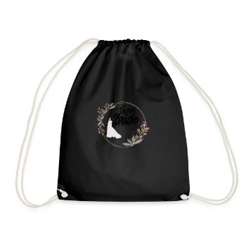 Team Bride / Hochzeit / Braut / Lustig - Turnbeutel - Schwarz - Vorne