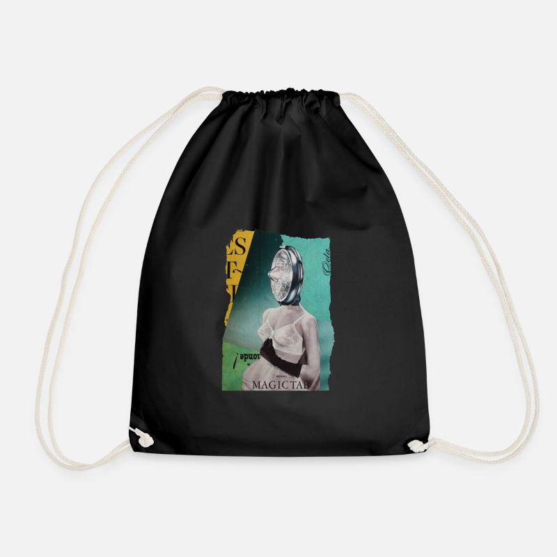 Magic Tab - Drawstring Bag - black