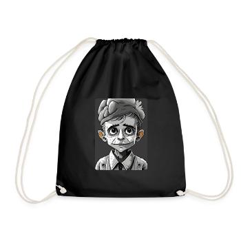 Enfant mort-vivant mystérieux noir et blanc - Sac de sport léger - noir - Devant