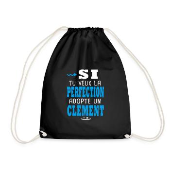 Clément Si tu veux la perfection adopte un Clement - Sac de sport léger - noir - Devant