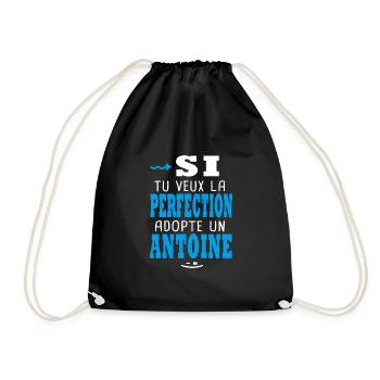 Antoine Si tu veux la perfection adopte un antoine - Sac de sport léger - noir - Devant