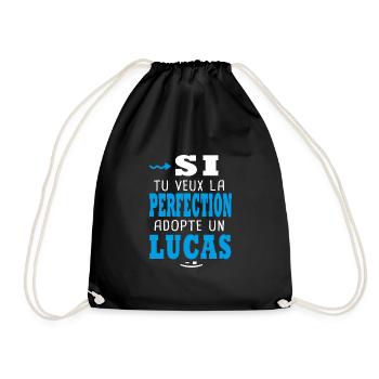 Lucas Si tu veux la perfection adopte un lucas - Sac de sport léger - noir - Devant