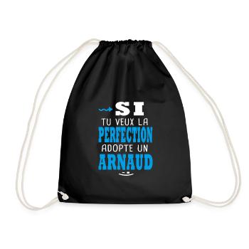 Arnaud Si tu veux la perfection adopte un arnaud - Sac de sport léger - noir - Devant