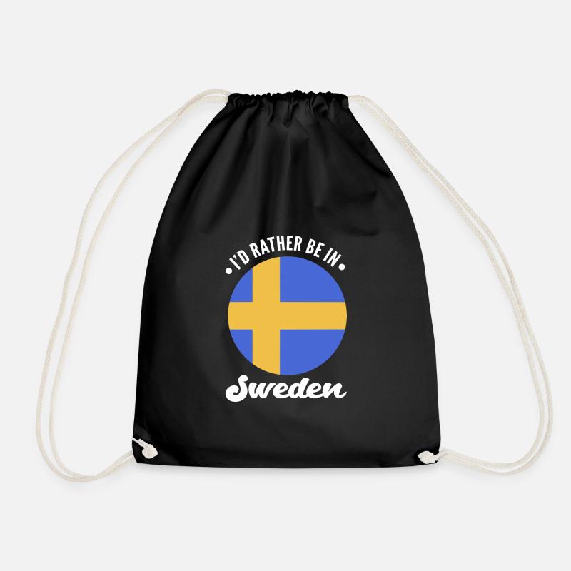 Schweden Schwedisch - Turnbeutel - Schwarz