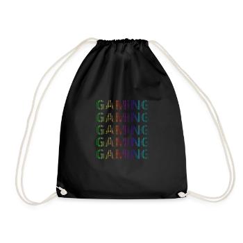 Gaming Gaming Gaming Gaming Gaming - Drawstring Bag - black - Front