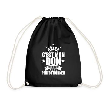 râler c'est mon don et je dois le perfectionner - Sac de sport léger - noir - Devant