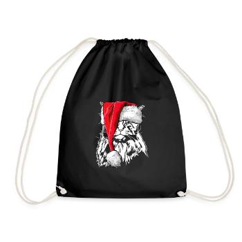 Père Noël Maine Coon Noël chat Wilsigns - Sac de sport léger - noir - Devant