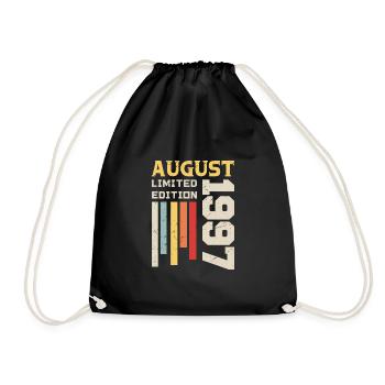 August 1997 - Birthday Gift August 1997 August - Drawstring Bag - black - Front