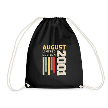 Août 2001 - Cadeau anniversaire Août 2001 Août - Sac de sport léger - noir - Devant