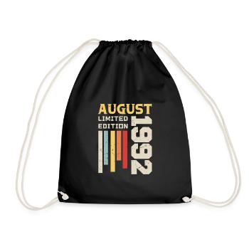 Août 1992 - Cadeau anniversaire Août 1992 Août - Sac de sport léger - noir - Devant