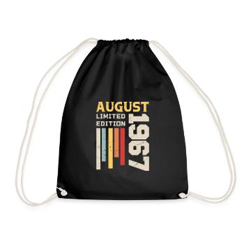 Août 1967 - Cadeau anniversaire Août 1967 Août - Sac de sport léger - noir - Devant