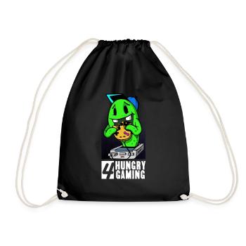 Videogames Retro Gaming Shirt - Hungry 4 Gaming - Drawstring Bag - black - Front