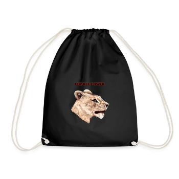 FEMALE POWER - Drawstring Bag - black - Front