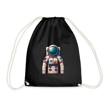 Astronaut - Turnbeutel - Schwarz - Vorne