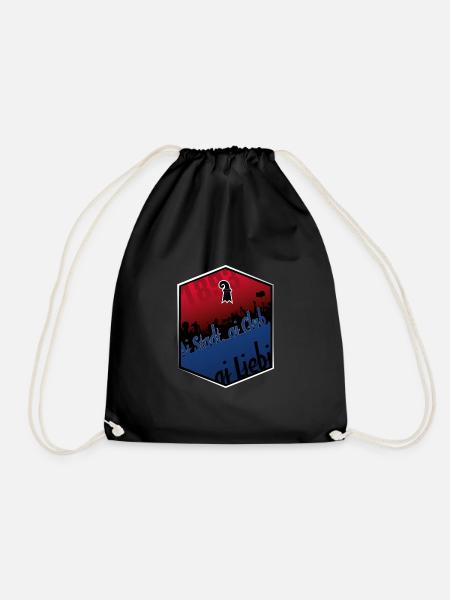 Ai city, ai club, ai Liebi - Drawstring Bag - black